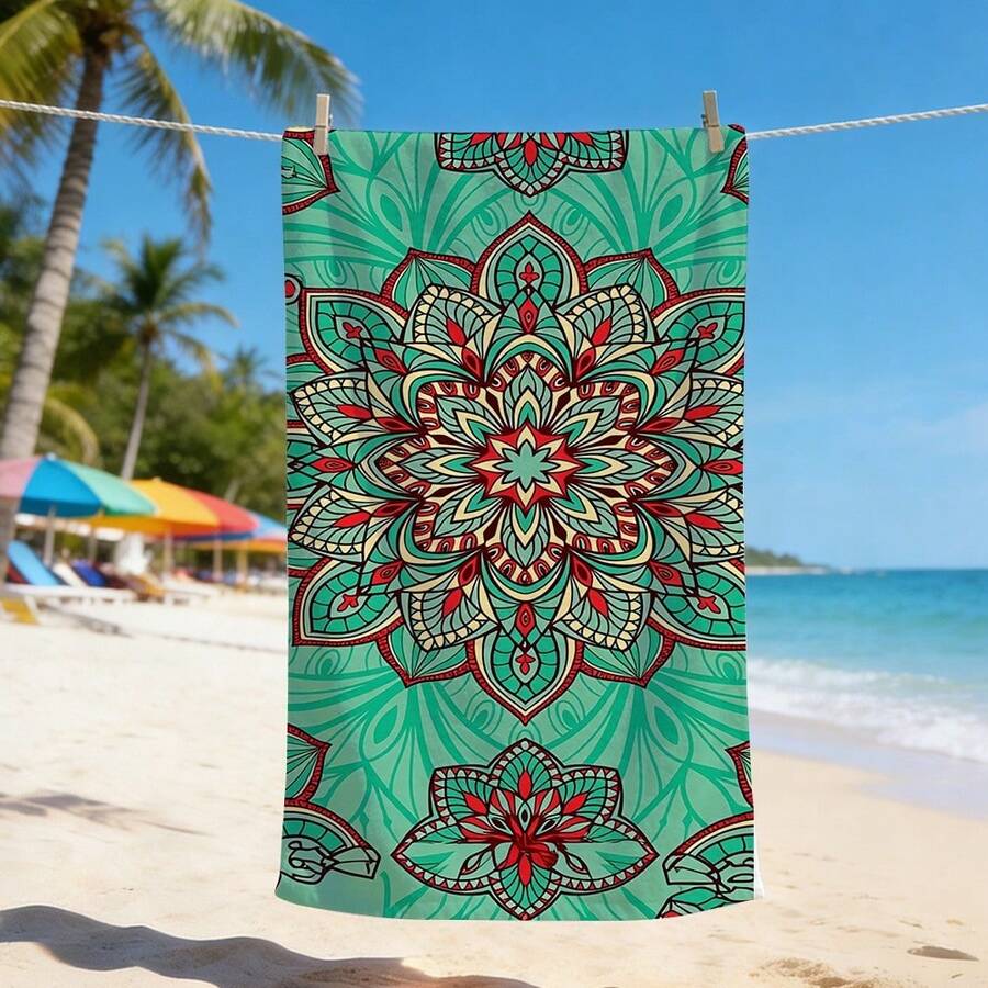 1 buah Handuk Pantai Mikrofiber Motif Lumba-lumba 3D Realistis, Cepat Kering, Tahan Pasir, Sangat Menyerap, Handuk Renang, Selimut Pantai Persegi Panjang Besar untuk Liburan Musim Panas, Kolam Renang, Perjalanan, Berkemah, dan Mandi - MultiWarna - View 1