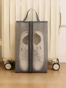 1pc Foldable Breathable Mesh Shoe Bag Transparent Design Durable Polyester Large Capacity Shoe Organizer For Gym Travel Beach Storage Cosmetics Toiletries Portable Waterproof Pouch Multi-Purpose Organizer Lightweight Compact Design - Multicolor - View 7