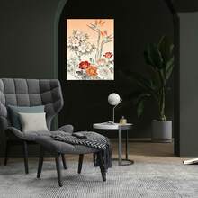 2D Plano, Pósters e Impresiones 1pc Pintura Decorativa Plana 2D, Sin Marco,  30X40/40X60, Arte Floral Tradicional de Oriente Asiático, Arreglo Floral Colorido Delicado, Ideal para Decoración del Hogar y Entusiastas del Arte, Colección de Dibujos de Artistas de Alta Calidad - Enmarcado - Ver 2