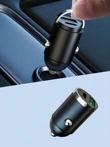 XF.Meraki 120W Mini 拉環式車充 – PD/QC 快充，Type-C，便攜合金適配器；小巧便攜，汽車配件，情人節禮物，聖誕禮物 - 120W快充 - View 11