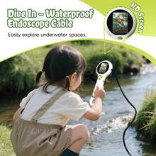 Handheld Digital Microscope For Kids With Endoscope Camera, 2" HD Screen, Portable STEM Science Toy, Pocket Microscope With Photo & Video Recording - Green - View 2