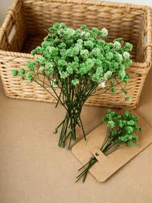 50/100/200 piezas de Gipsófila artificial mini, adecuada para arreglos florales de boda, decoración de fiestas, cumpleaños, decoración de jardín al aire libre, decoración del Día de la Madre, decoración del Día de San Valentín, regalos, decoración de graduación - Aliento de bebé verde - Ver 3