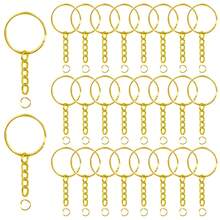 Kit de 56 piezas para hacer llaveros (28 llaveros y 28 argollas abiertas) para cordones de llavero, colgantes de bolso, manualidades DIY, joyería y elaboración de regalos. - Cadena de apertura - Ver 9