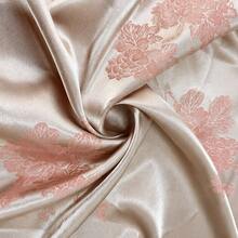 1 pieza de tela de satén jacquard de lujo, con un suave patrón floral y de mariposas en rosa, con una textura suave y brillante. Adecuado para vestidos de novia, prendas de vestir, decoración del hogar y accesorios de costura - 1 - Ver 14