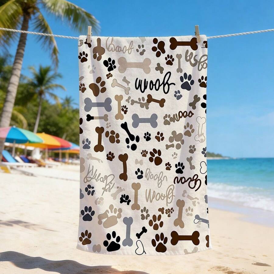 1pc Realistic 3D Dolphin Print Microfiber Beach Towel, Quick Dry Sand Resistant Super Absorbent Swimming Towel, Large Rectangle Beach Blanket For Summer Vacation Pool Travel Camping Bath Use - Multicolor - View 1