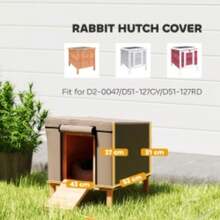 Water-Resistant Rabbit Hutch Cover For X-D2-0047 And Similar Models, 43 X 52 X 37cm, Brown - T0001-01-3103 - View 5