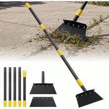 Ice Scraper, Snow Shovel, 2 Spades, 88" Detachable Garden Flat Shovel Scraper, Multifunctional Garden Cleaning Shovels,Heavy Duty Floor Scrapers For Weeding, Edging, Driveway Snow Ice Removal - 84" - View 1