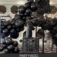 94pcs/Set Solid Color Decorative Balloon Garland, Black Latex Balloon Arch Set, Suitable For Party Decoration, Christmas - Black - View 2