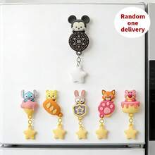 Miniso Zootopia 主題冰箱磁鐵盲盒，可愛卡通設計，強力磁鐵，適合冰箱裝飾與送禮（1件隨機發貨） - 彩色 - 查看 1