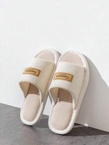 Men's Indoor Slippers, Spring/Autumn Comfortable Floor Lightweight Non-Slip Breathable Open-Toe Slippers, Couple Style, Suitable For All Seasons - White - View 8