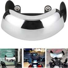 Espejo retrovisor de visión completa gran angular sin puntos ciegos universal para motocicleta y vehículo todoterreno, espejo retrovisor a prueba de golpes, accesorio de conducción para motocicleta y uso al aire libre - Plateado - Ver 2
