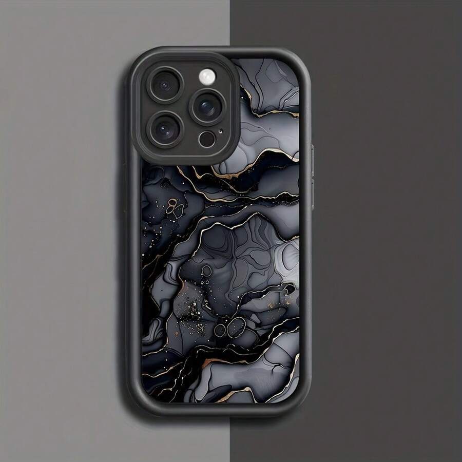 Funda para Teléfono - Carcasa Protectora Negra con Diseño de Mármol de Bambú, Compatible con la Totalidad de las Series de Fundas para Teléfonos Galaxy. - Multicolor - Ver 1