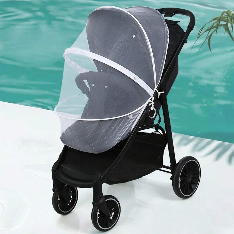 Universal Full Coverage Mosquito Net For Baby Strollers With Zipper, Protection Accessory Against Mosquitoes And Insect Bites. - No. 3 - View 1