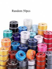 30/50/100pcs Pre-Wound Sewing Bobbin Thread, Size A 15 Class, Random 36 Colors Polyester Bobbin Thread, Suitable For Brother/Singer/Babylock/Janome Sewing Machines - Bobbin Thread - View 10