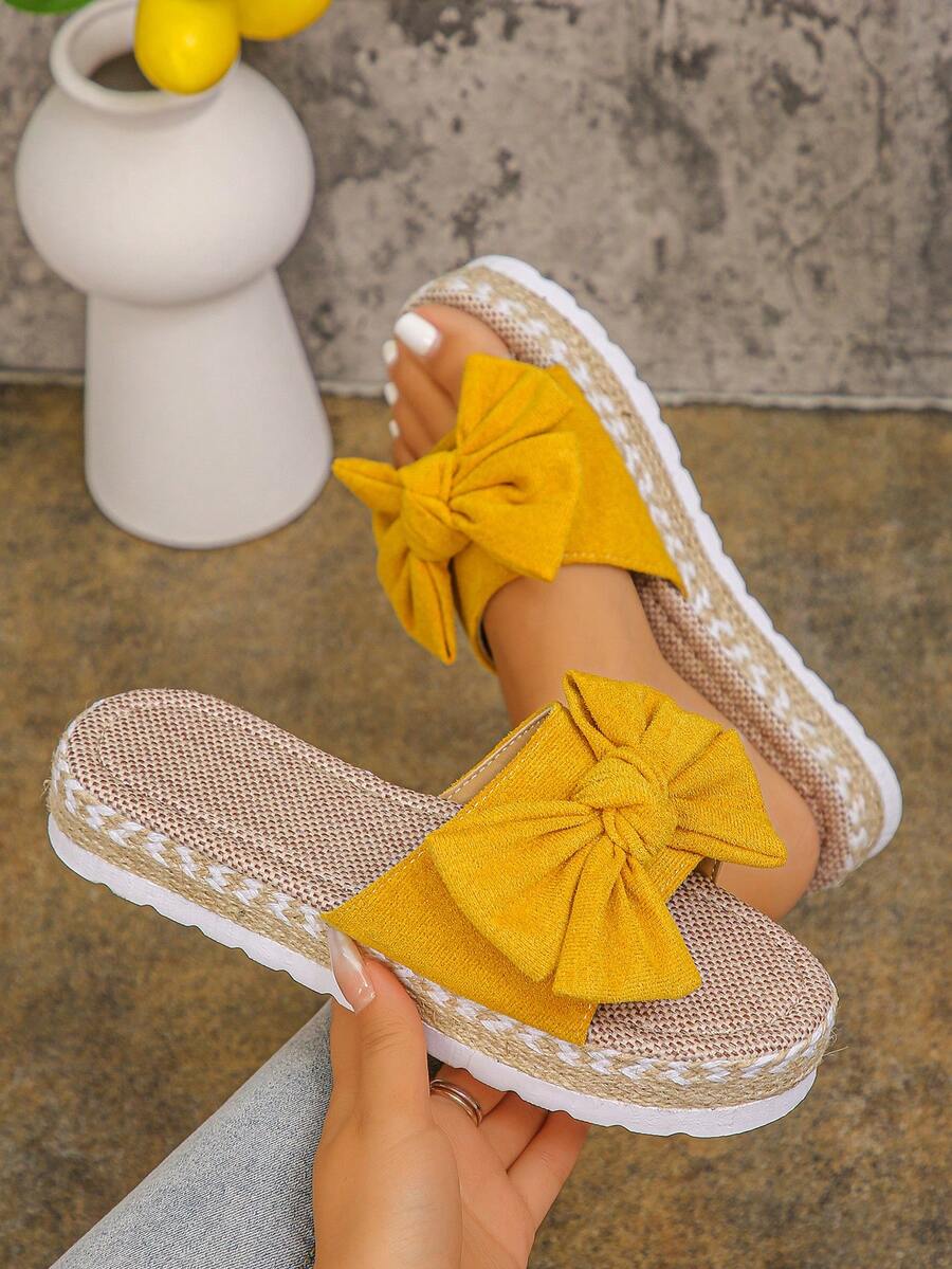 Women's Summer Vacation Bohemian Style Platform Slippers (Runs Small By One Size)
