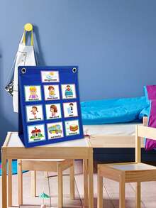 Wall-Mounted Time Management Felt Board, Visual Schedule Planner, Daily Planner, Hook And Loop Strips, Dual-Use Felt Board (Wall-Mounted Or Freestanding), Classroom Supplies, -Perfect For Back To School And Christmas Gifts - Multicolor - View 9