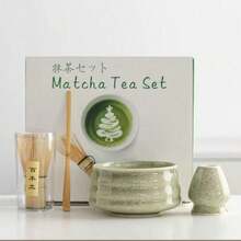 4pcs/1pc Matcha Bowl Set With Chasen Matcha Whisk, Matcha Bowl, 100-Prong Chasen, Tea Whisk Stand, Japanese Matcha Tea Set Gift Box - Multicolor - View 17