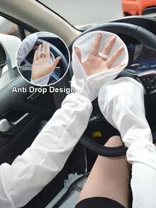 2pairs Women's Fashion Arm Warmers, Breathable Cooling Hand Coverage, Elastic Adjustable Semi-Wrap Design, Suitable For Daily Driving, Outdoor Activities - Multicolor - View 4