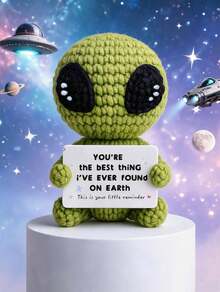 POKOJA LAND This Adorable Knitted Alien Plush Doll Makes A Thoughtful Gift Suitable For Various Occasions. It Is An Ideal Anniversary Gift, A Sweet Valentine's Day Present, Or A Creative Birthday Gift For Your Boyfriend Or Girlfriend. - Multicolor - View 1