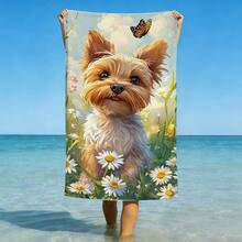 1pc Realistic 3D Dolphin Print Microfiber Beach Towel, Quick Dry Sand Resistant Super Absorbent Swimming Towel, Large Rectangle Beach Blanket For Summer Vacation Pool Travel Camping Bath Use - Multicolor - View 7