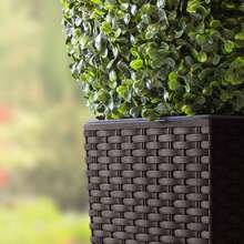 Prosperplast Maceta Rato de 11,4 litros con inserto 20 x 20 x 37,6 cm en color ocre oscuro,para jardín e interiores, estilo moderno - Multicolor - Ver 2