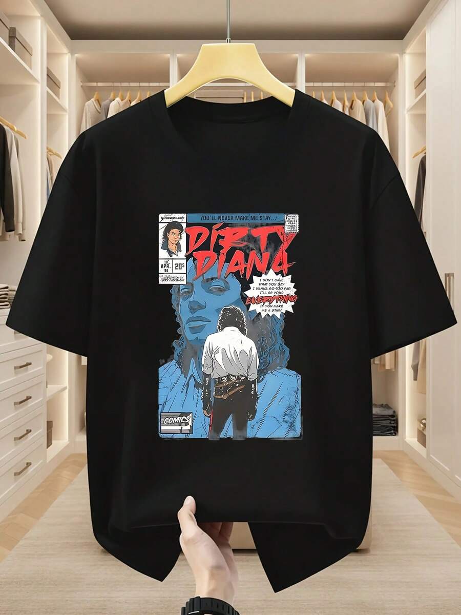 Men T-Shirts - 黑色 - 查看 1