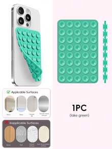 1PC/2PCS Multi-Color Strong Silicone Phone Case, Double-Sided 80 Suction Cups Stand - Hands-Free Selfie/Video Stand, Suitable For IPhone And Android Phones, Birthday Gift, Phone Stand For Family And Friends, Phone Accessories - Multicolor - View 24