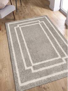 Digitally Printed Non-Slip Washable Runner And Area Rug Living Room Carpet, Modern Design, Modern, Scandinavian, Bohemian And Classic Styles, 100% Polyester - Grey - View 5