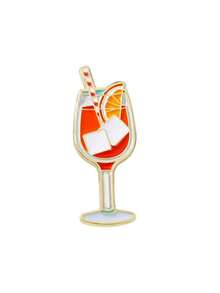 Vacation Style Beverage Brooch Decorative Accessory - Orange - View 5