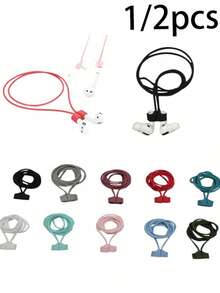 1/2pcs Universal Wireless Earphone Anti-Loss Lanyard, Durable Sports Lanyard - Multicolor - View 1