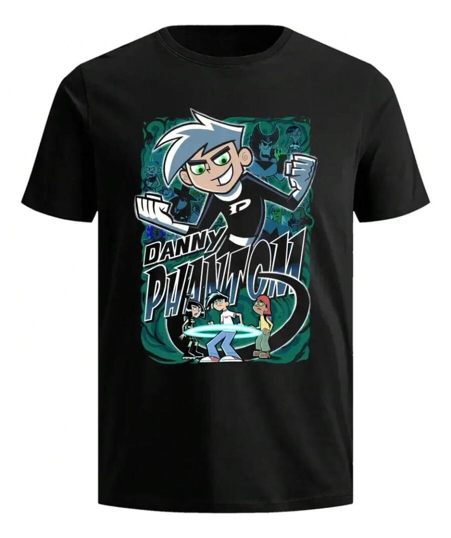 Danny Phantom T-Shirt Cartoon Gift Sam Shirt - 黑色 - 查看 1