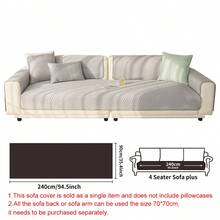 SANMOSPIN 1 Buah Bantal Sofa Sutra Es Musim Panas, Bantalan Kursi Sofa Sutra Pendingin, Penutup Sofa Anti Selip, Tersedia Berbagai Ukuran untuk Sofa 1/2/3/4 Dudukan, Dapat Dicuci, Cocok untuk Berbagai Suasana Dekorasi Rumah - Grey - View 11