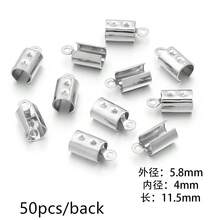 10/50 件/包不锈钢圆形绳扣，1/2/3/4/5 毫米圆形皮绳扣，圆形压接珠，DIY 手链项链手机链首饰配件 - 圓繩夾扣 - 查看 21