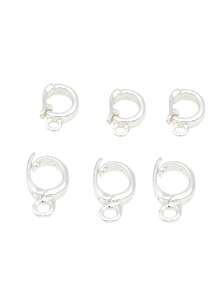 2/4/6pcs 18K Gold Plated Brass Oval Jewelry Clasp Spring Ring Connector Snap Fastener, Suitable For Jewelry Making DIY Craft Accessories - Multicolor - View 13