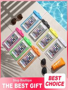 1pc Universal Waterproof Bag - Waterproof Phone Case For Swimming And Diving. Essential For Cruise Trips, Beach Outings, Summer Camping And Vacations. - Multicolor - View 3