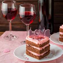 Juego de moldes para fondant para el da de San Valentn, moldes de fondant para boda, labios, corazn, rosa, carta de amor, moldes de silicona, herramienta para hornear para tartas, cupcakes, arcilla - Rosado - Ver 6