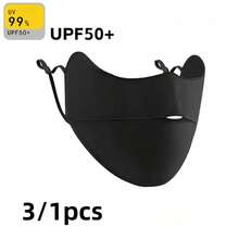 1/3pcs Women's Sun Protection Face Mask, Sunshade Eye Protection, Breathable, Summer Ice Silk Sun Protection Mask, 3D Support, Face Mask - One Size - View 7