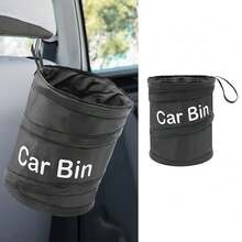 1pc Car Multifunctional Foldable Trash Can, Car Storage Bin, Foldable Trash Can, Trash Storage Bin Container, And Practical, Compact And Space-Saving, Keep Car Interior Tidy - A - View 8