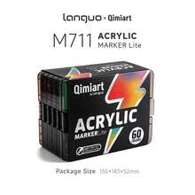 languo 壓克力丙烯顏料筆套裝，尼龍刷頭繪圖筆，高顯色度與高遮蓋力，適用於繪圖、著色、石頭彩繪及木材、玻璃、陶瓷、石頭、金屬與畫布的DIY手工藝，返校季 - 馬克筆套裝 - 查看 1
