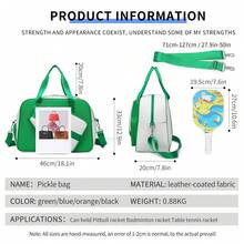 Bolsa de Pickleball de Verano: Mochila Impermeable y Ligera, Diseño de Separación Seco/Húmedo, Estructura de Múltiples Compartimentos, Puede Almacenar 4-6 Raquetas y Equipo, Equipada con Correas de Hombro Ajustables y Asa Superior, Duradera, Ideal para Deportes/Viajes. - Multicolor - Ver 4