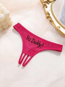 Sexy Funny Crotchless Panties For Women - Hot Pink - View 5