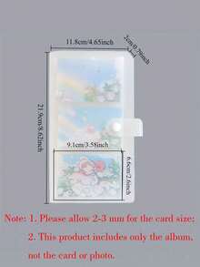 Large Capacity Photo Album With Pockets, Holds Multiple Photos Per Album, Portable Keepsake Book, Suitable For Postcards And Movie Tickets, Perfect Travel Album, Transparent Plastic Rectangular, Multi-Purpose, Suitable For Any Holiday Use, Celebrity Cards, Business Card Collection - Multicolor - View 9