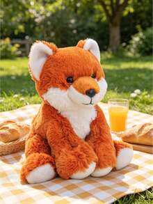 1 pièce Peluche renard rouge mignon assis de 20 cm/7,87 pouces, animal en peluche ultra doux et moelleux, adorable renard câlin, cadeau idéal pour anniversaire, Noël, Saint-Valentin, décoration charmante pour maison, canapé, chambre d'enfant pour enfants et adultes - Rouge orangé - Voir 5
