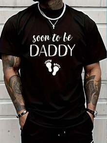 Camiseta 100% Algodón para Futuro Papá, Divertida para Anunciar el Embarazo, Camiseta Casual de Manga Corta para Hombre y Mujer con Estampado Gráfico 3KOA - Negro - Ver 1