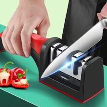 Professional Multi-Function Tungsten Steel Ceramic Sharpening Stone, Suitable For Coarse And Fine Grinding Of Kitchen Knives. Tool Maintenance Tool For Home Kitchen, Perfect Gift Choice - Multicolor - View 1