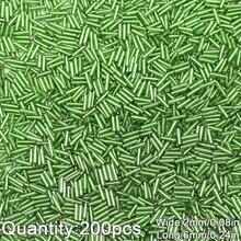 200顆 2x6mm 長管玻璃種子珠，鍍銀管珠，珠寶製作 DIY 手工藝品與藝術配件裝飾珠 - 10g管珠 - 查看 19