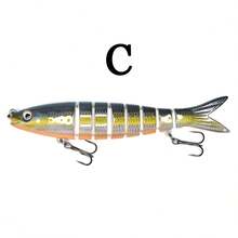 1pc/5pcs 13.3cm 19g 7-Joint Multi-Segment Fish Lure With Built-In Rattle, ABS Hard Bait, Sinking S-Curve Swimming Lure, Freshwater And Saltwater Universal For Topmouth, Bass, Pike, Bionic Fish Bait - A - View 10