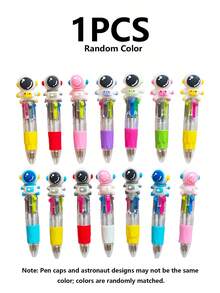 25pcs/10pcs/1 pièce Stylos à bille de fête astronaute, stylos à bille multicolores 4-en-1 pièce 0,5mm thème spatial, convenant aux employés de bureau, aux passionnés d'espace, aux cadeaux de rentrée scolaire, aux garnitures de sacs cadeaux, aux faveurs de fête astronaute, aux cadeaux d'anniversaire - Voir 11