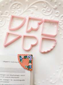 Cute Flower Bookmark Clay Cutter Set, 3D Printed PLA Polymer Clay Mold, DIY Ceramic Clay Pottery Tool For Handmade Crafts - Bookmark - View 5