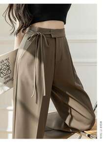 Women Pants - Khaki - View 8